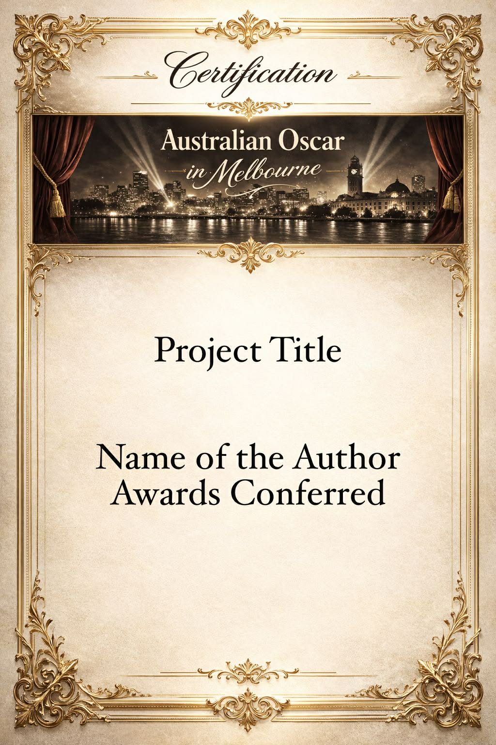 Certification for the Australian Oscar in Melbourne 2026