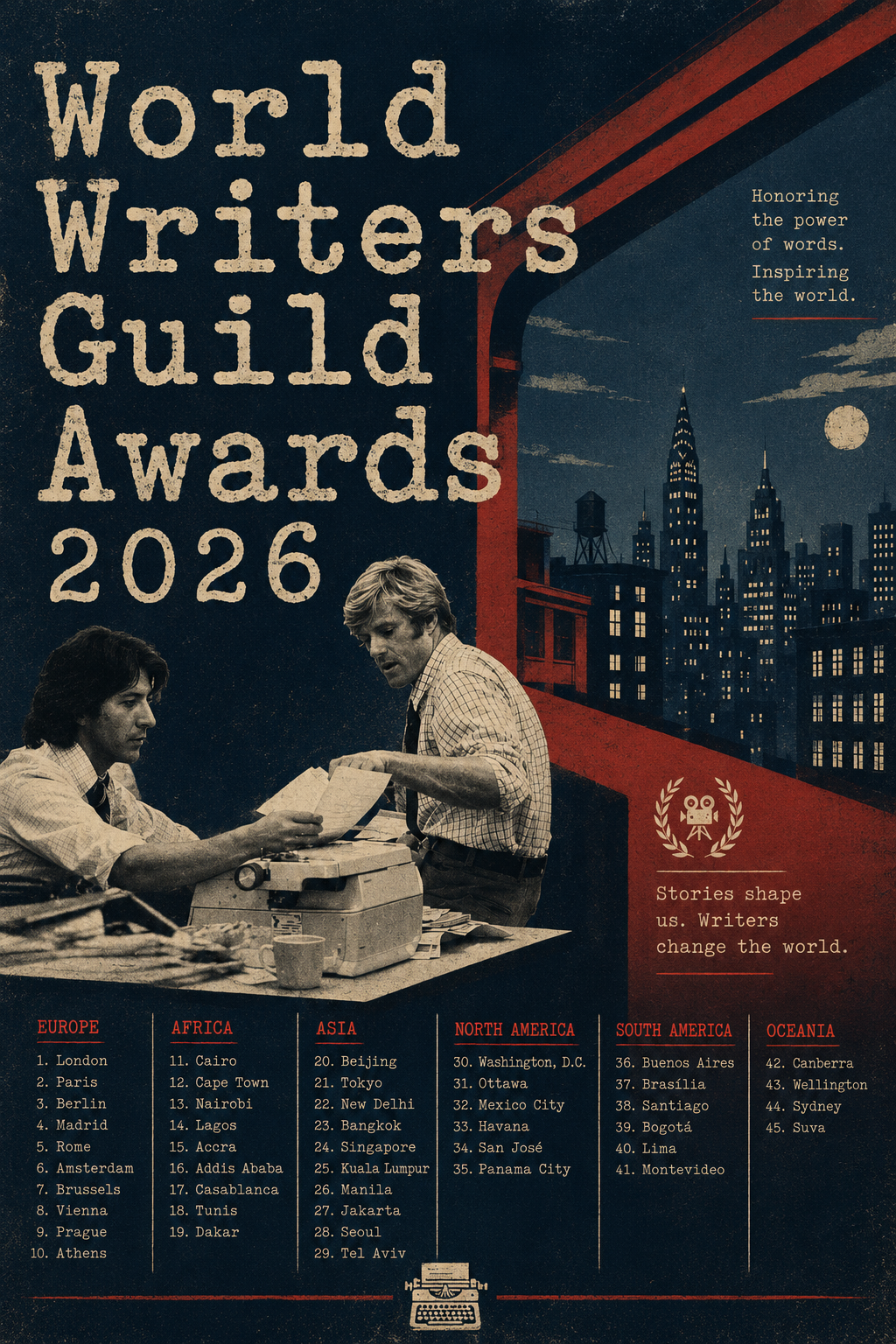 WINNERS World Writers Guild Awards 2026